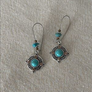 Dangling Silver & Turquoise Earrings - NWT